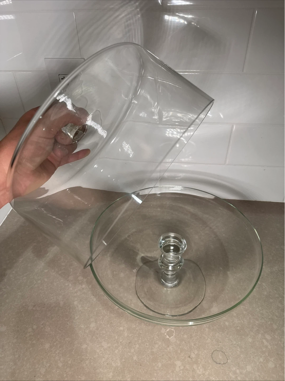 Glass Cake Stand with Dome Cover - photo 3