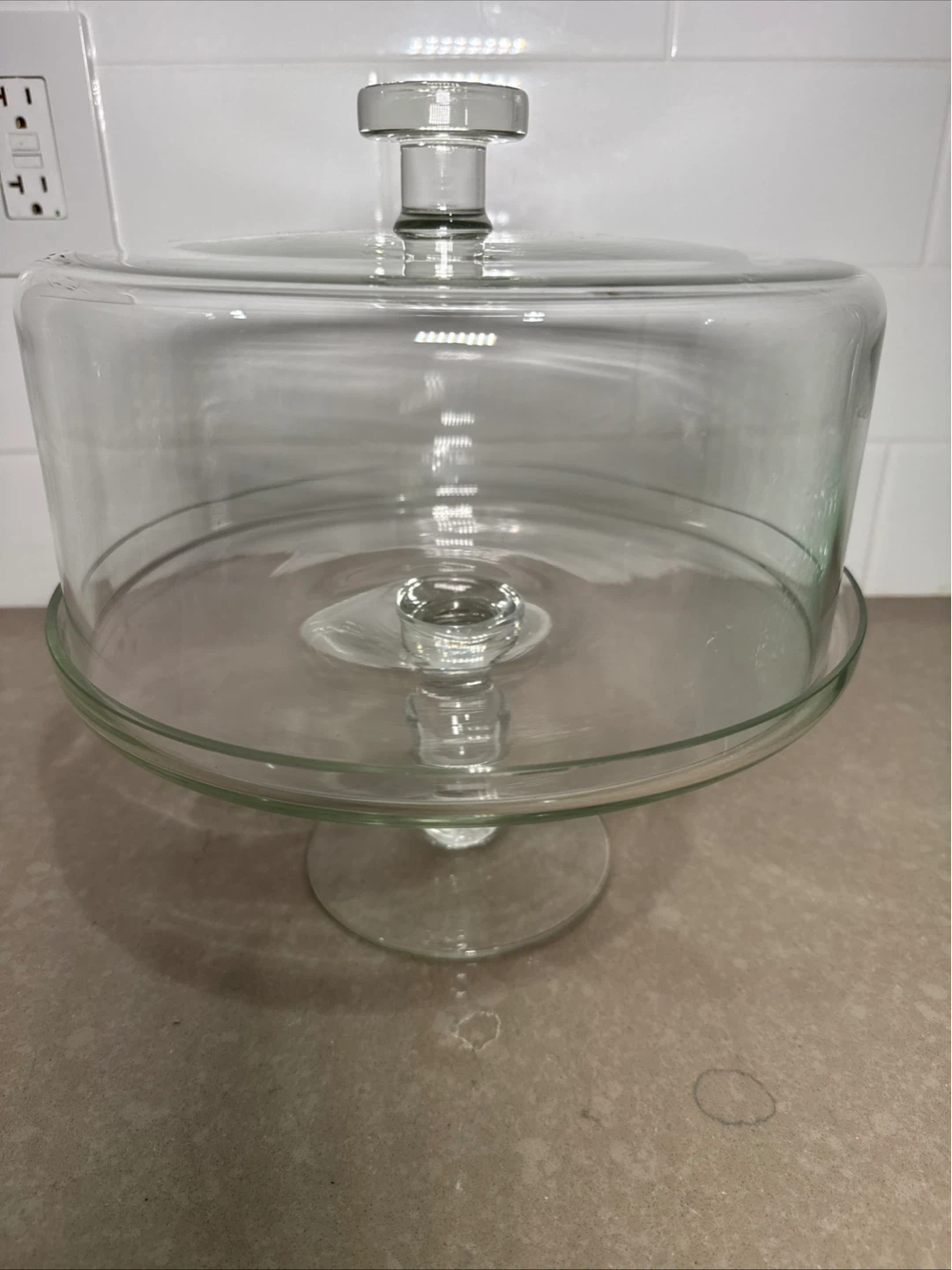 Glass Cake Stand with Dome Cover