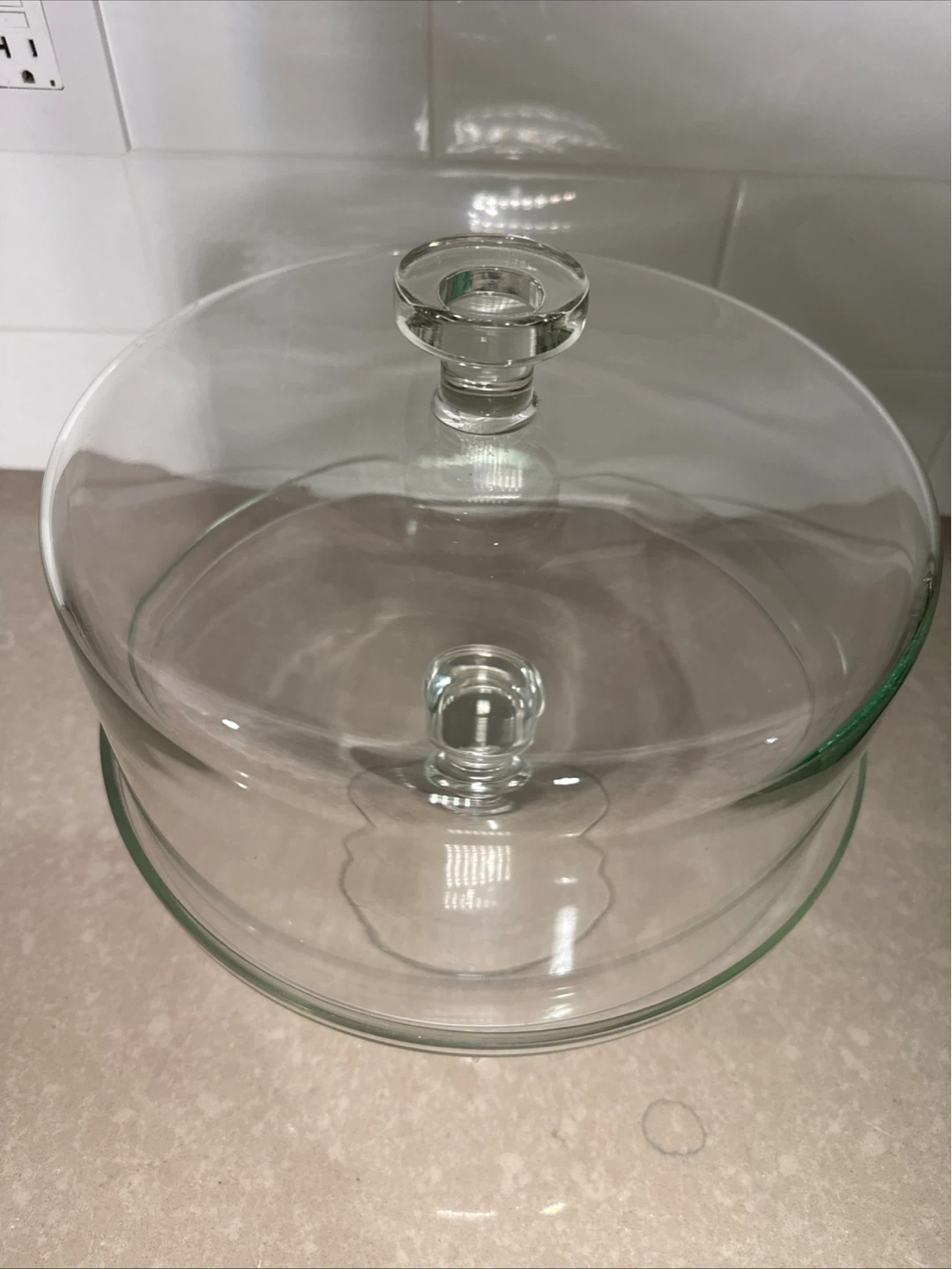 Glass Cake Stand with Dome Cover - photo 2