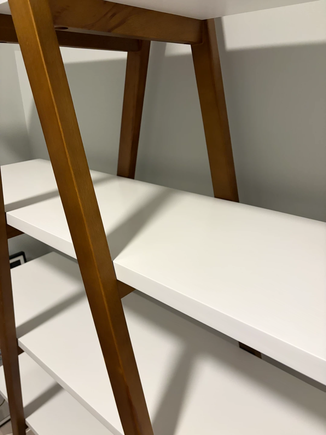 Article Ladder Bookshelf (White Shelves & Wood Frame) - photo 5