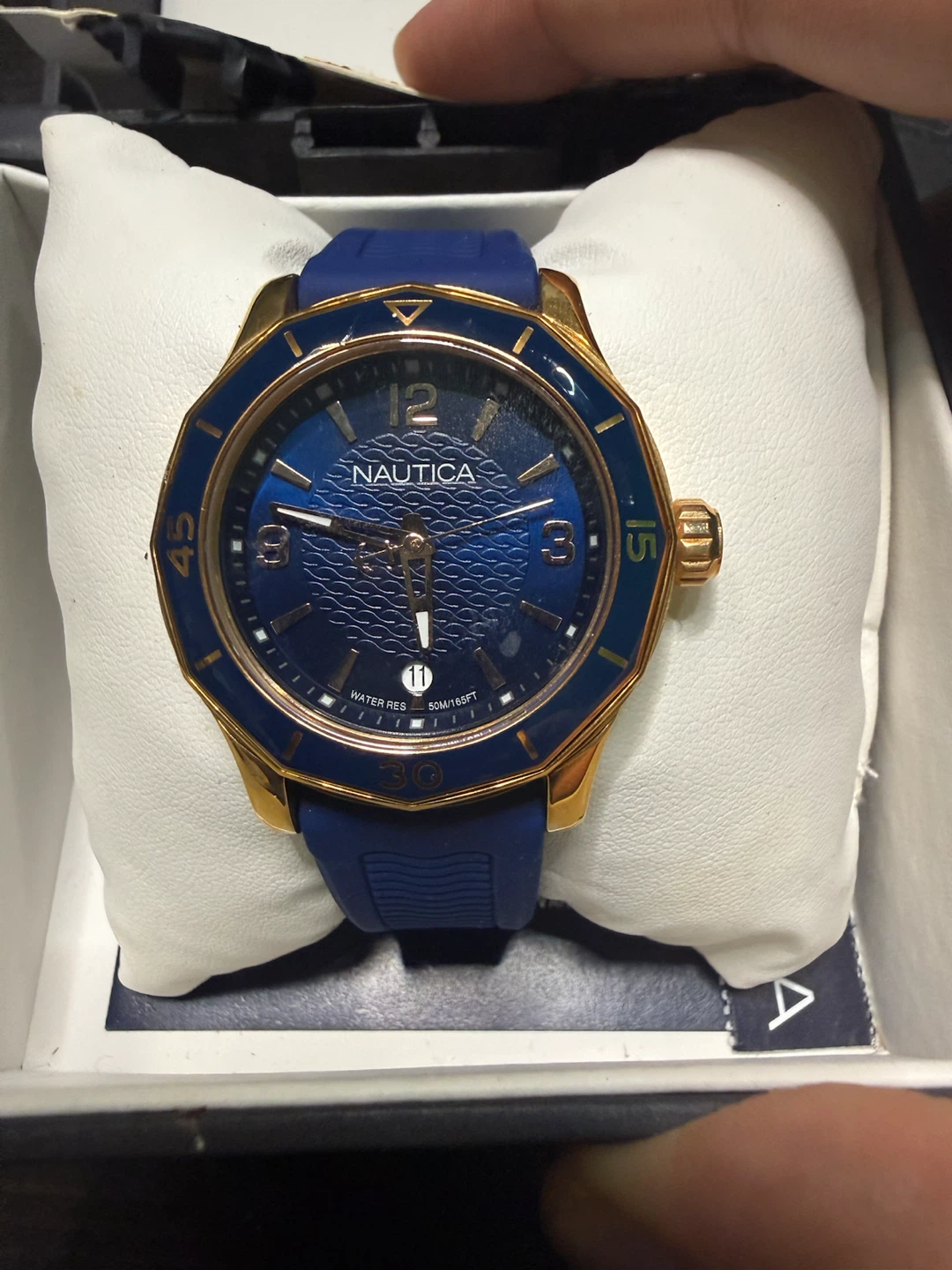 Nautica Blue and Gold Water Resistant Watch - photo 3