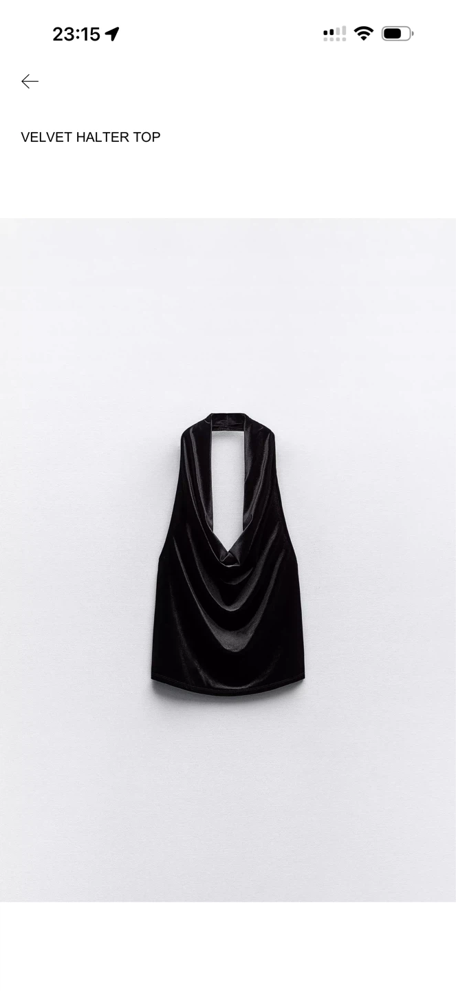 Zara Velvet Halter Top
