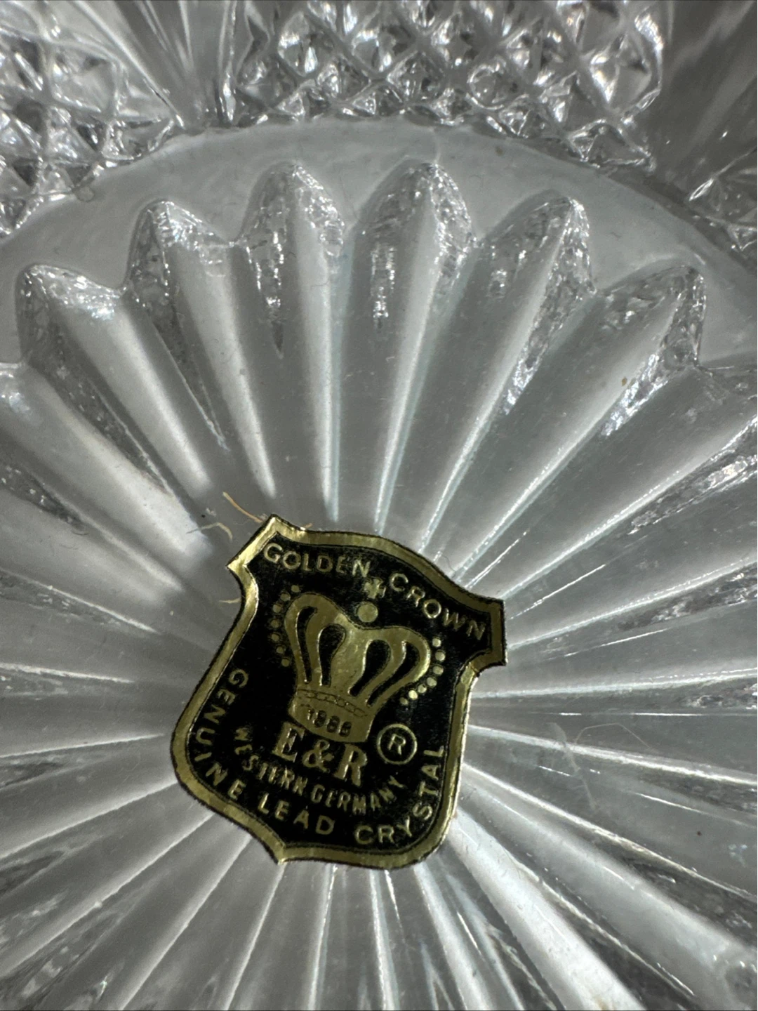 E&R Golden Crown Genuine Lead Crystal Coasters (Set of 4) - photo 2