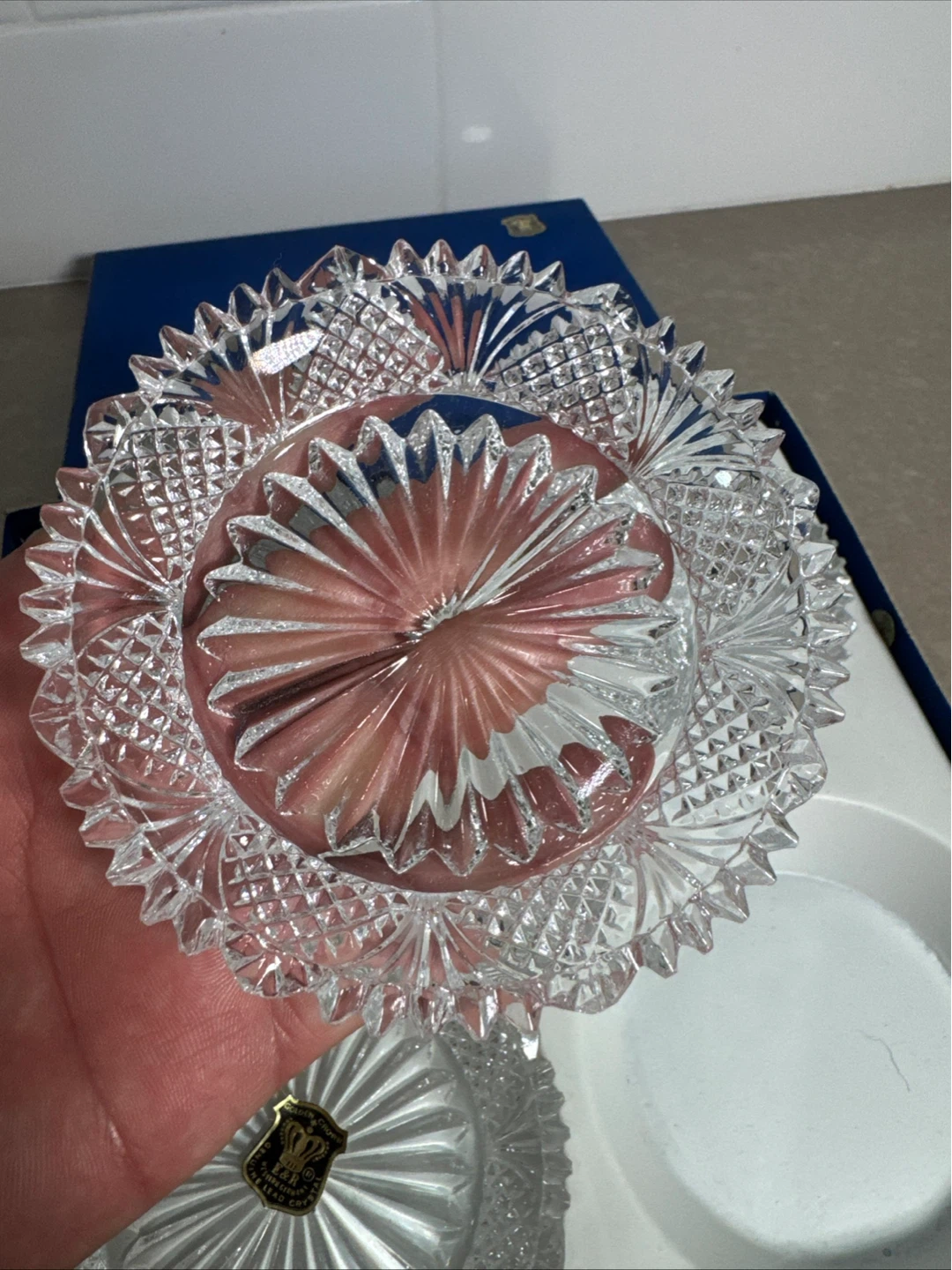 E&R Golden Crown Genuine Lead Crystal Coasters (Set of 4) - photo 3