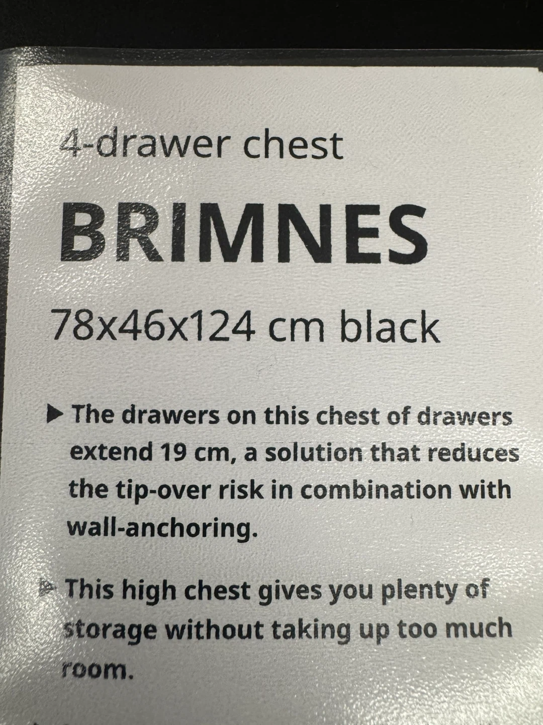 IKEA Hemnes Black-Brown 4-Drawer Chest - photo 5