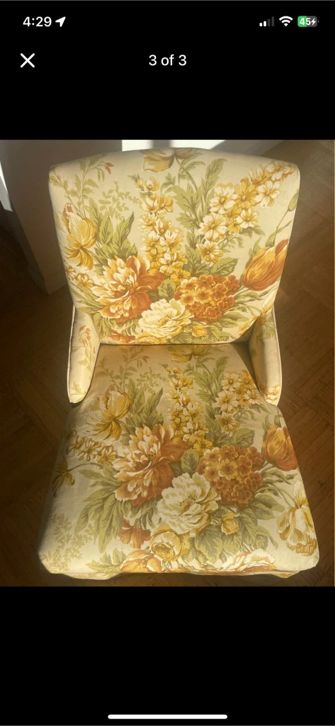 Vintage Floral Accent Chair With Pillows - photo 3