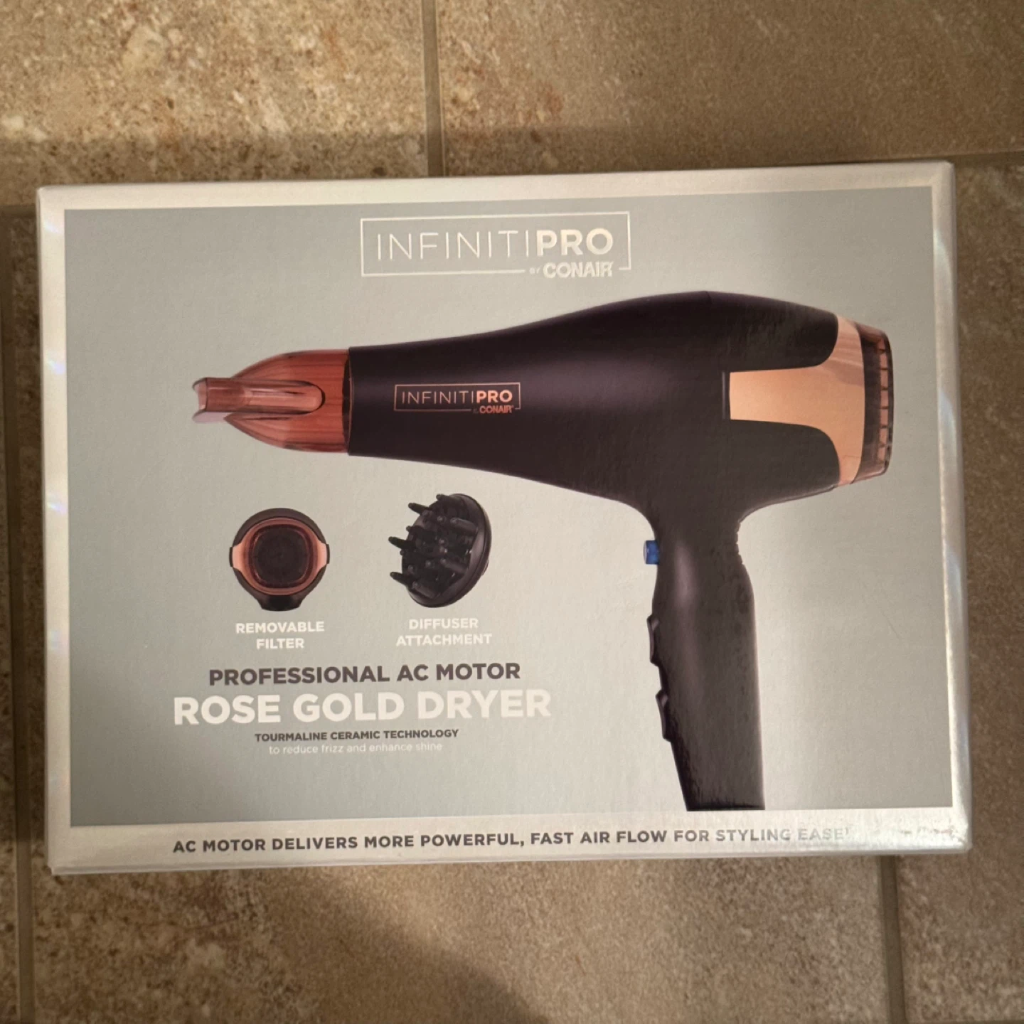 INFINITIPRO by Conair Rose Gold Professional AC Hair Dryer