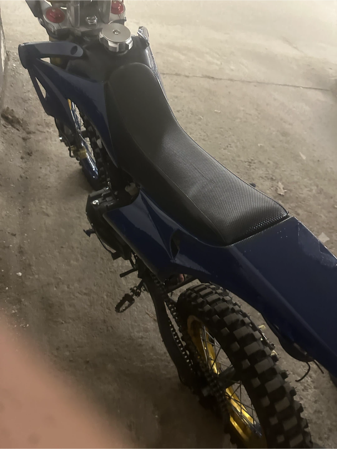 Blue Dirt Bike