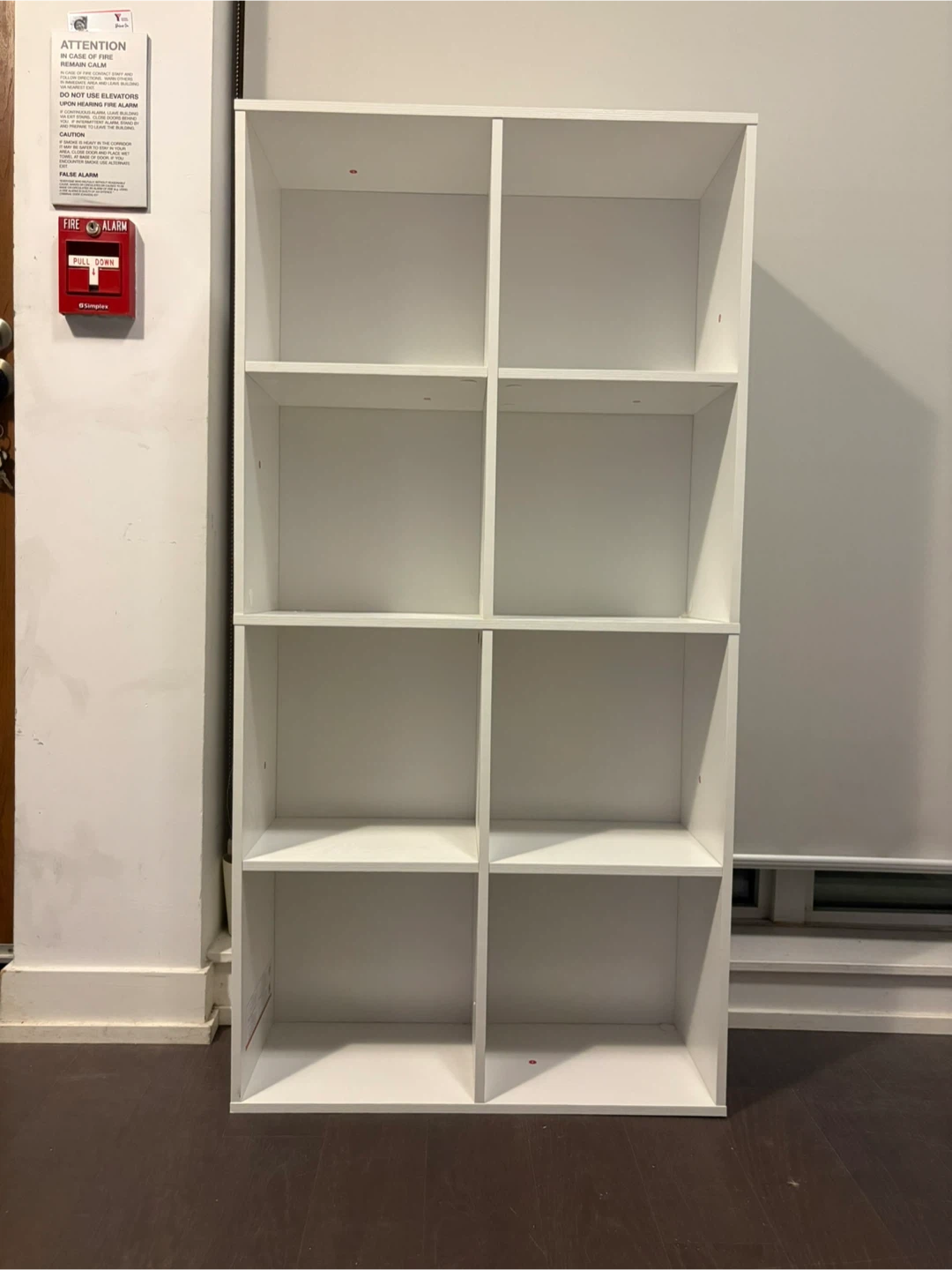 White 8-Cube Storage Shelf