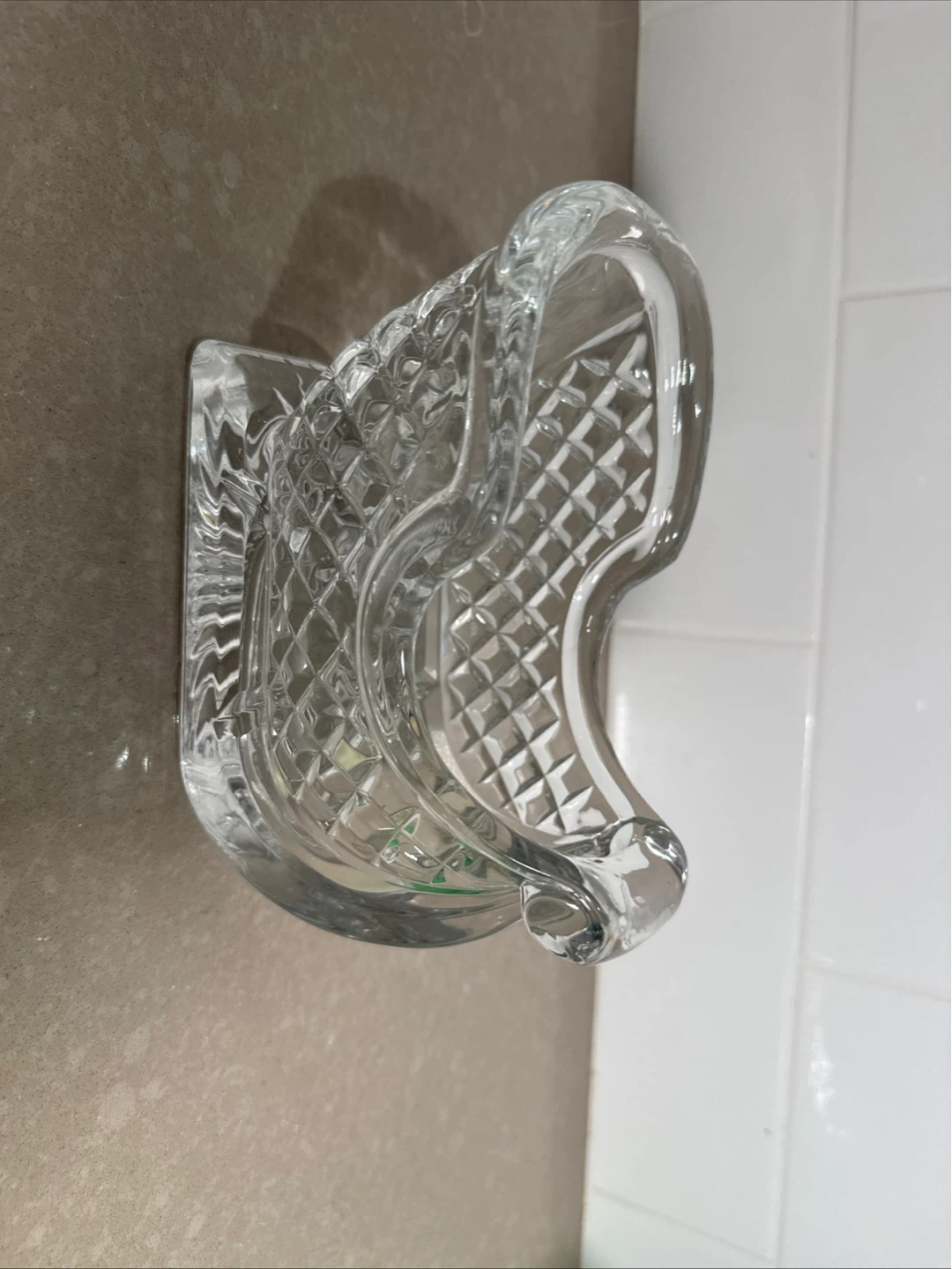 Crystal Glass Soap Dish Holder