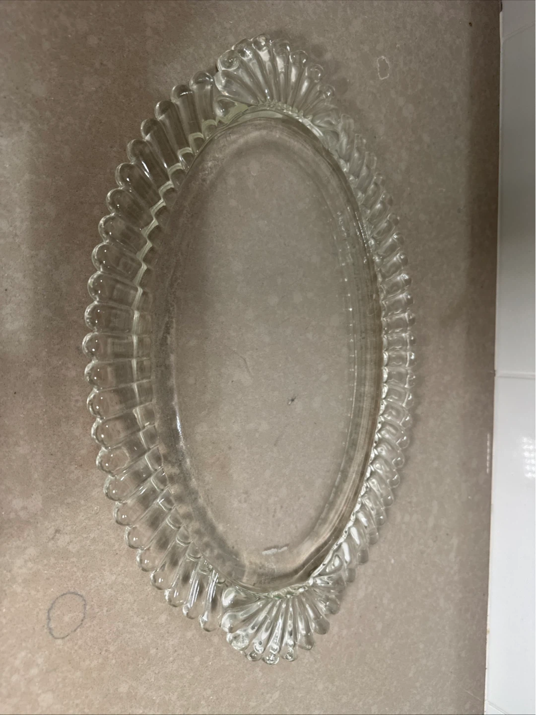 Vintage Glass Oval Serving Platter Dish - photo 2