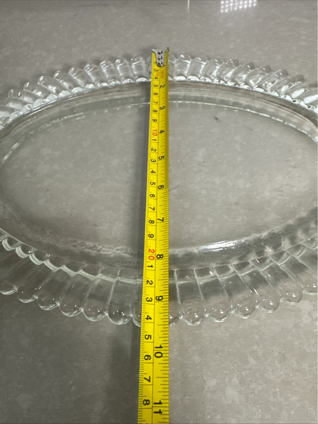 Vintage Glass Oval Serving Platter Dish - photo 5