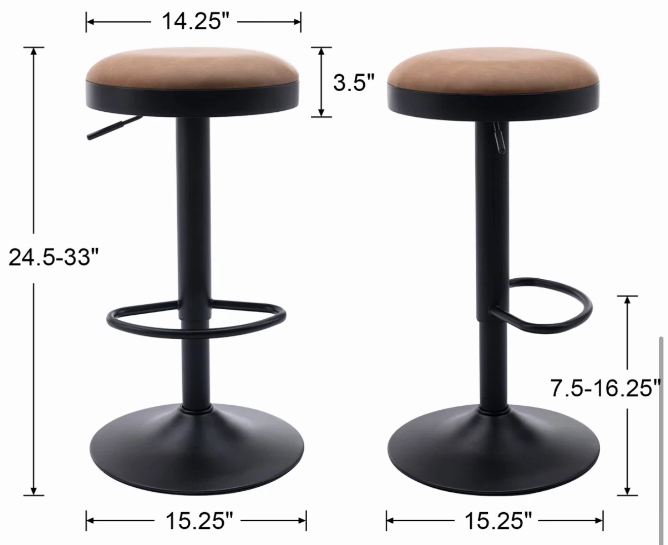 STOOLINK Bar Stools - Brown