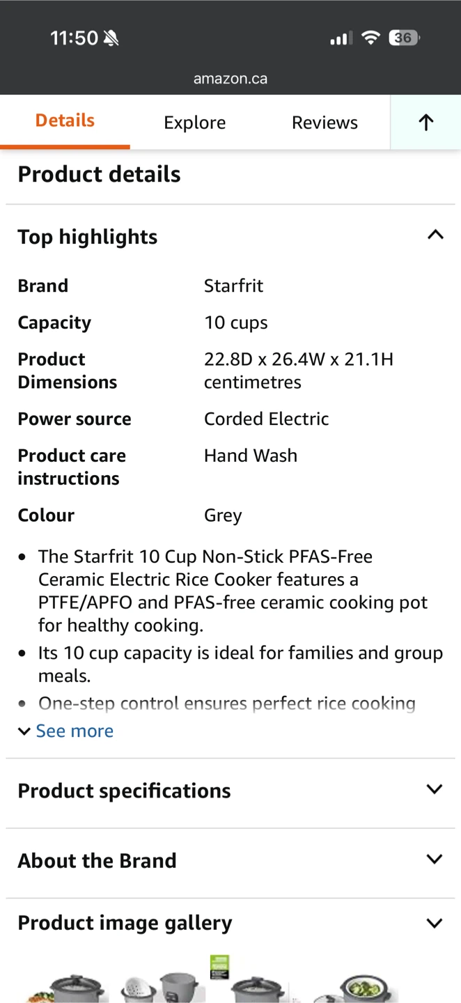 Starfrit Electric Rice Cooker - photo 4