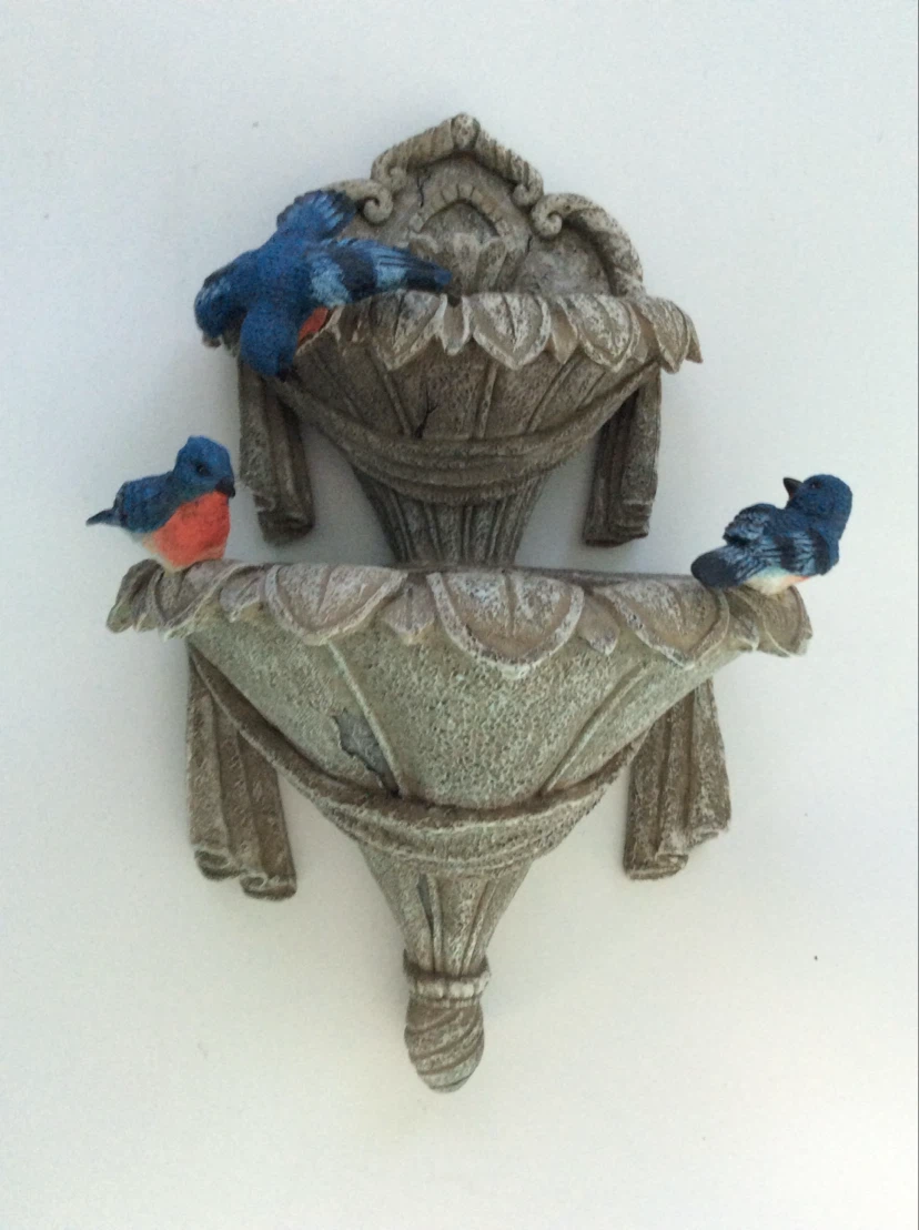 Wall Mounted Bird Bath Fountain Decor
