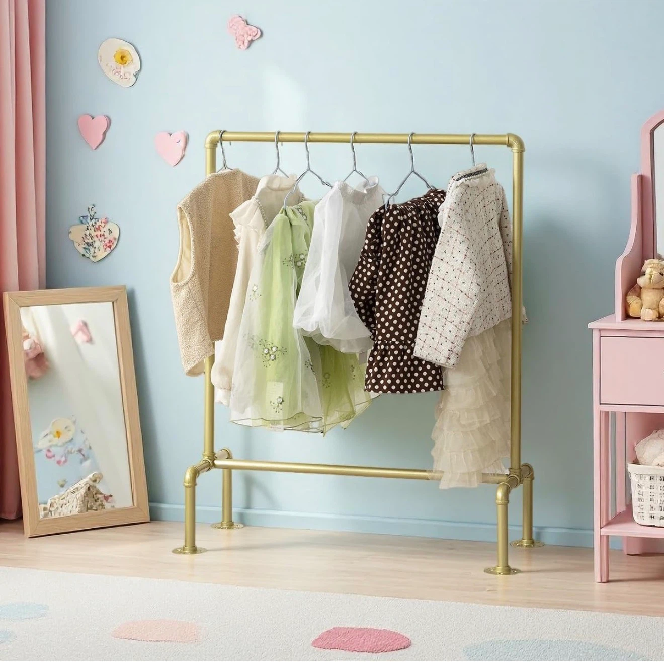 Kids Pipe Clothing Rack - Gold - photo 3