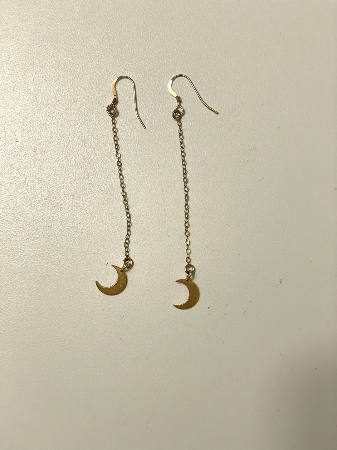 Gold Crescent Moon Earrings - photo 2