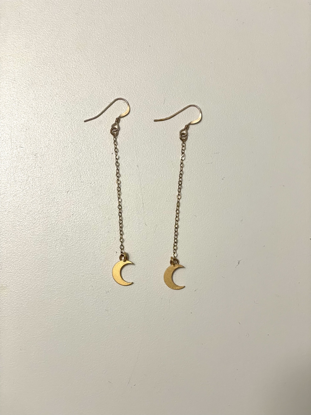 Gold Crescent Moon Earrings