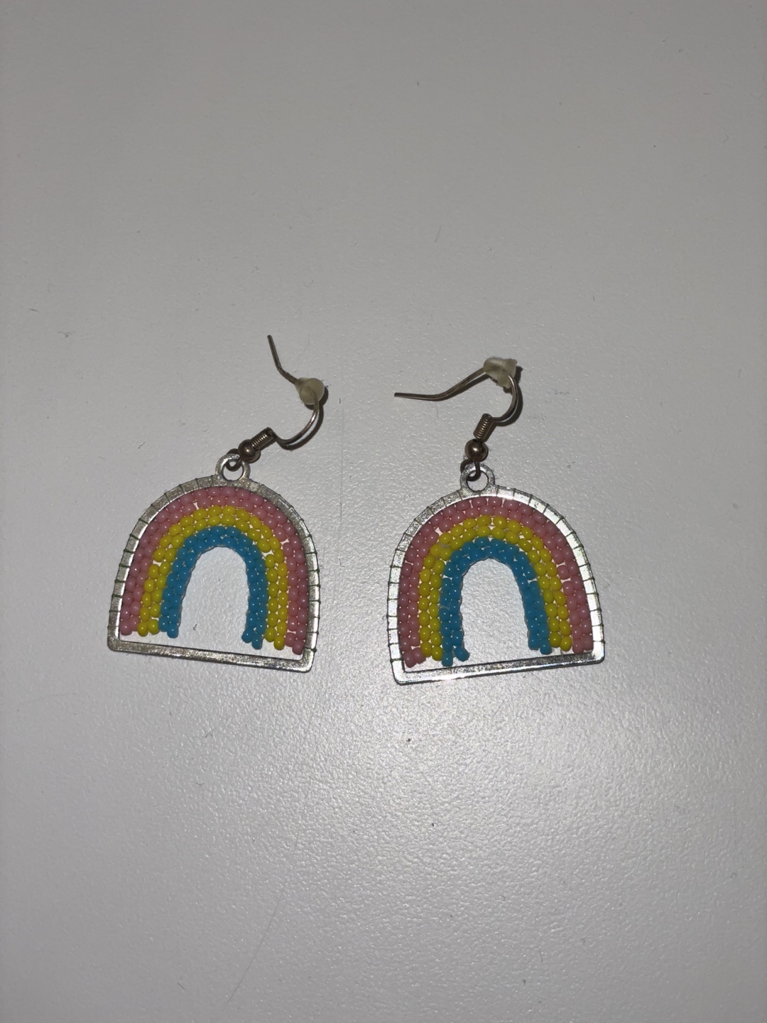 Pansexual Pride Rainbow Beaded Earrings - photo 3