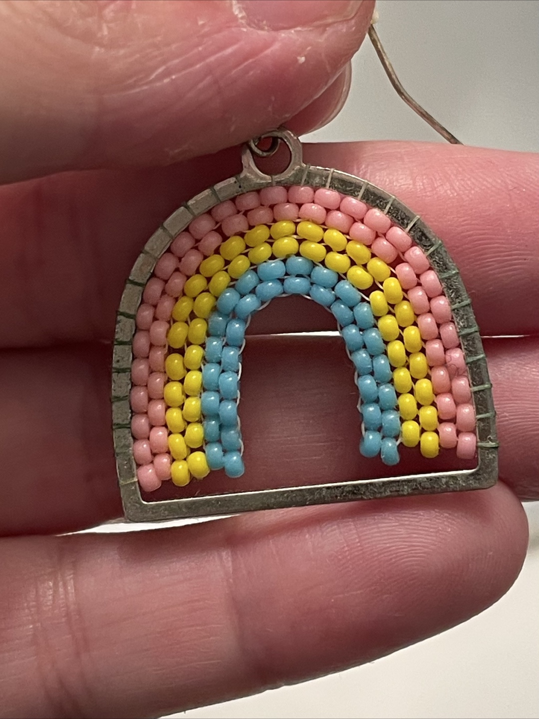 Pansexual Pride Rainbow Beaded Earrings - photo 2