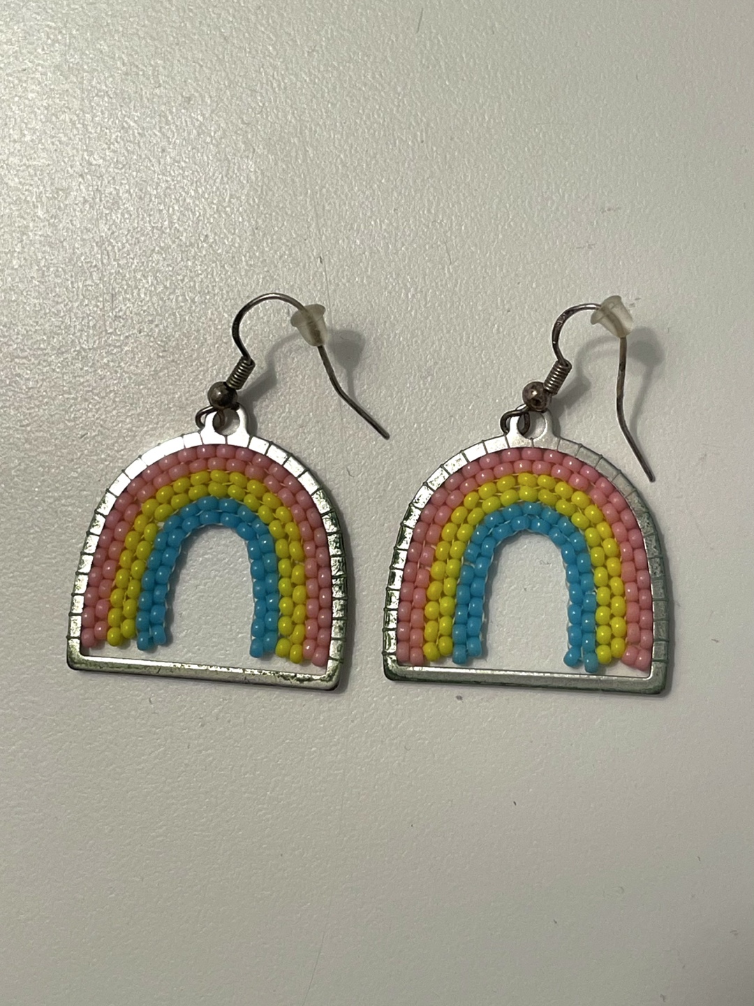 Pansexual Pride Rainbow Beaded Earrings - photo 4