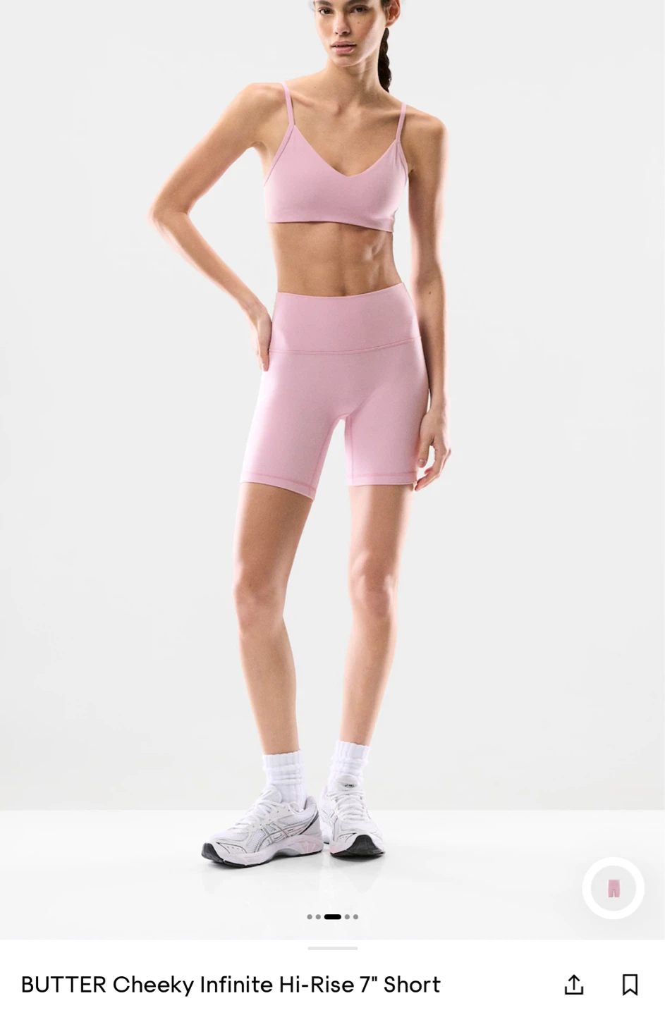 ARITZIA BUTTER Cheeky Infinite Hi-Rise 7" Shorts Lilac