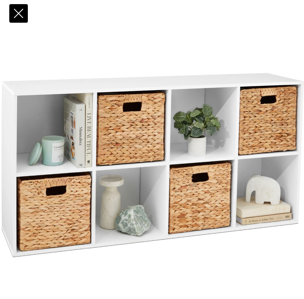 White 8-Cube Storage Shelf - photo 4
