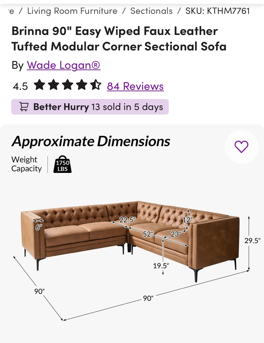 Faux Leather 5 Seats Sectionals and Ottomans - photo 3