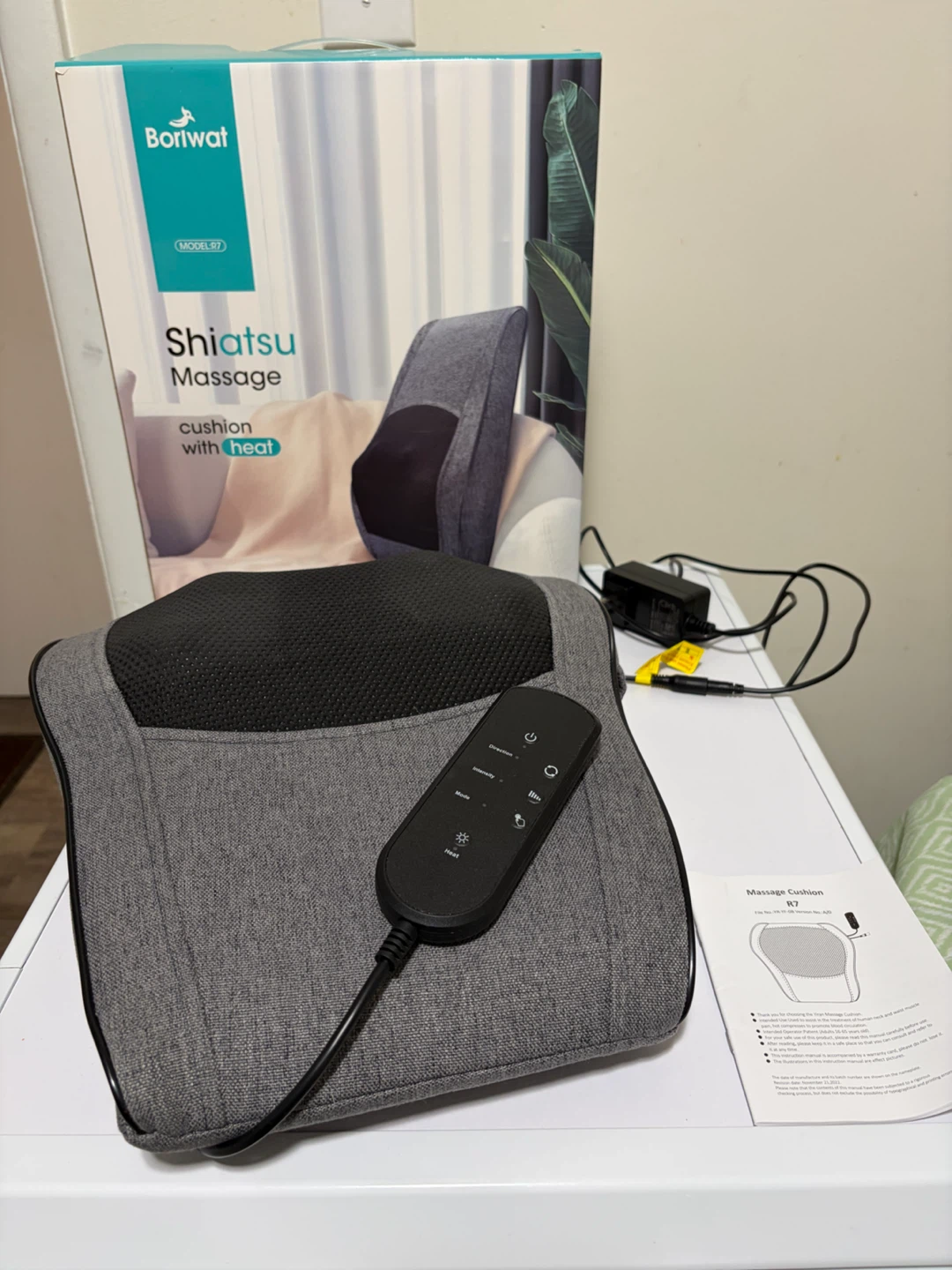 Boriwat Shiatsu Massage Cushion with Heat - Grey - photo 2