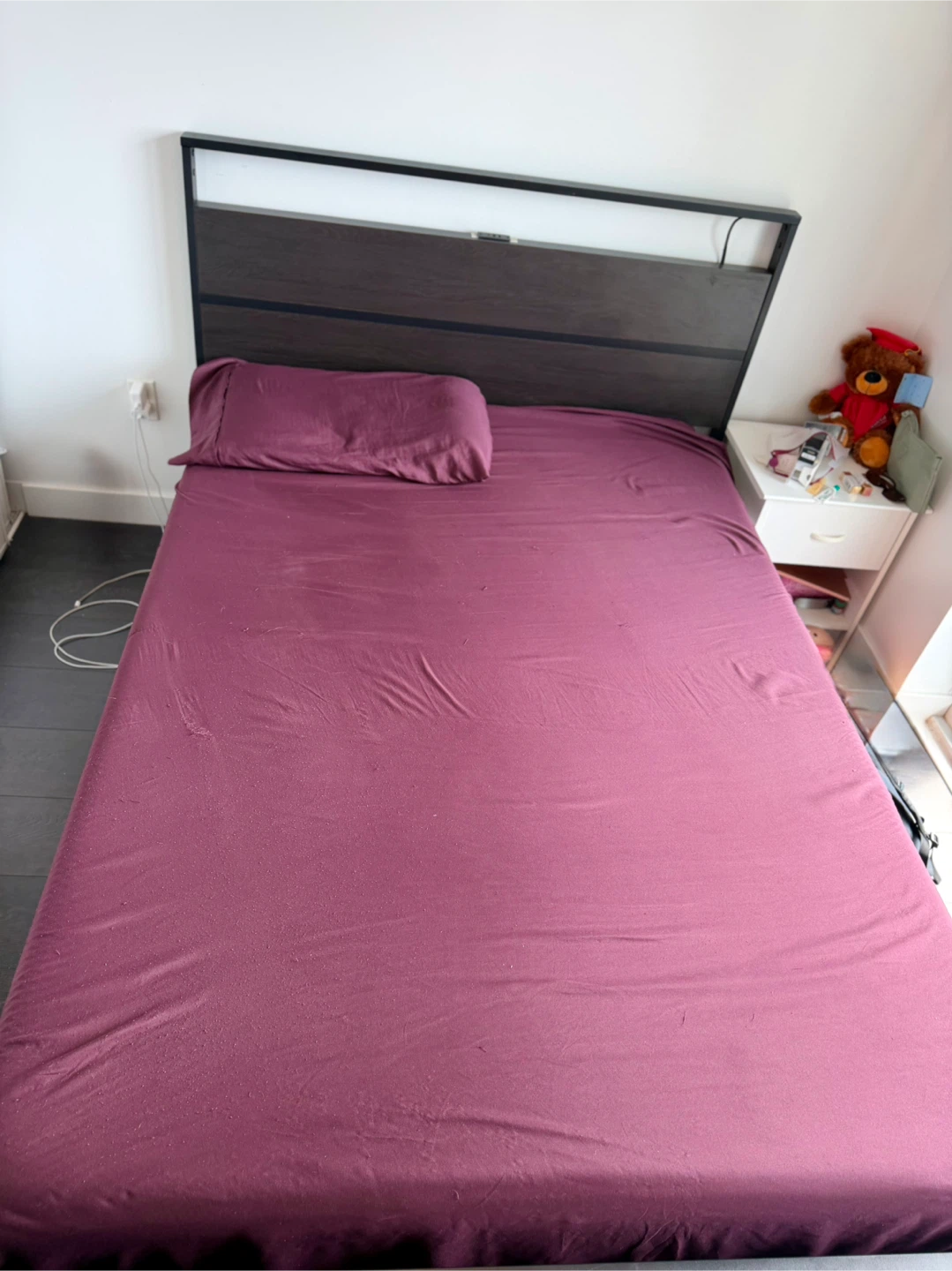 Full-Size Mattress + Bed Frame + Extras — $120 🛏️ - photo 3