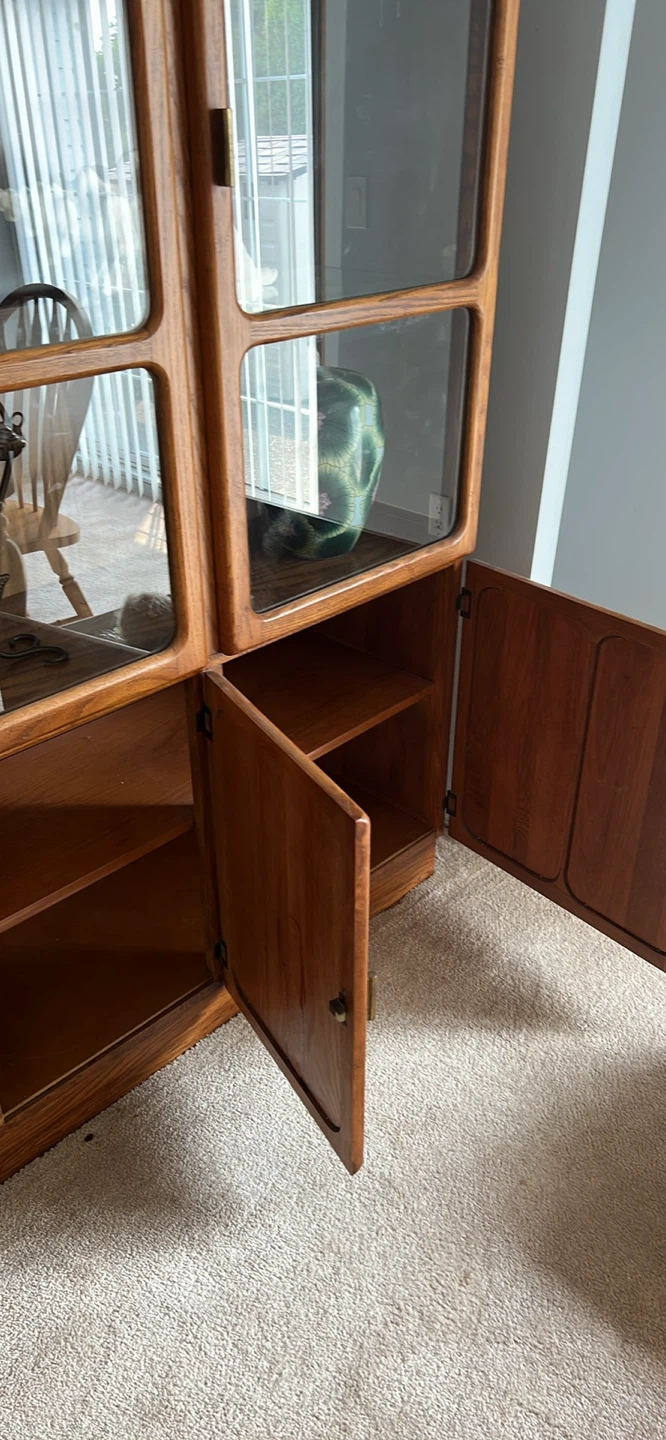 Wooden China Cabinet with Glass Doors - photo 2