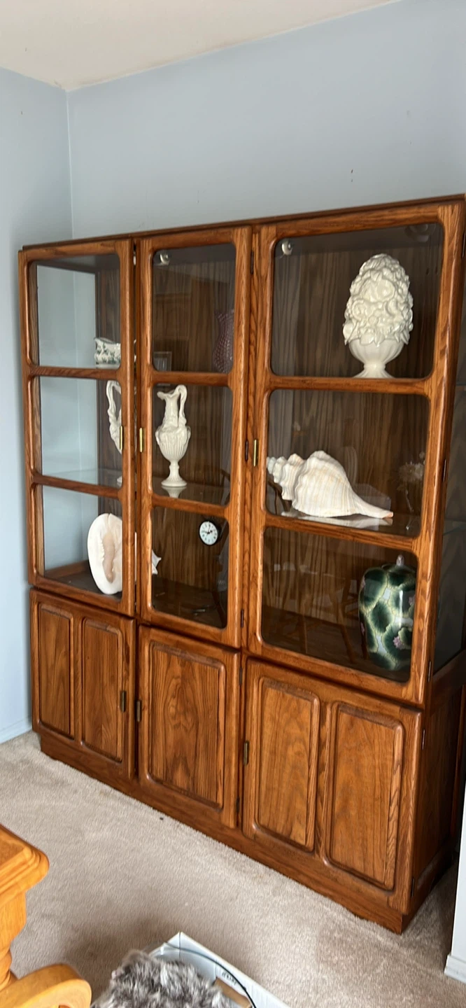 Wooden China Cabinet with Glass Doors - photo 4