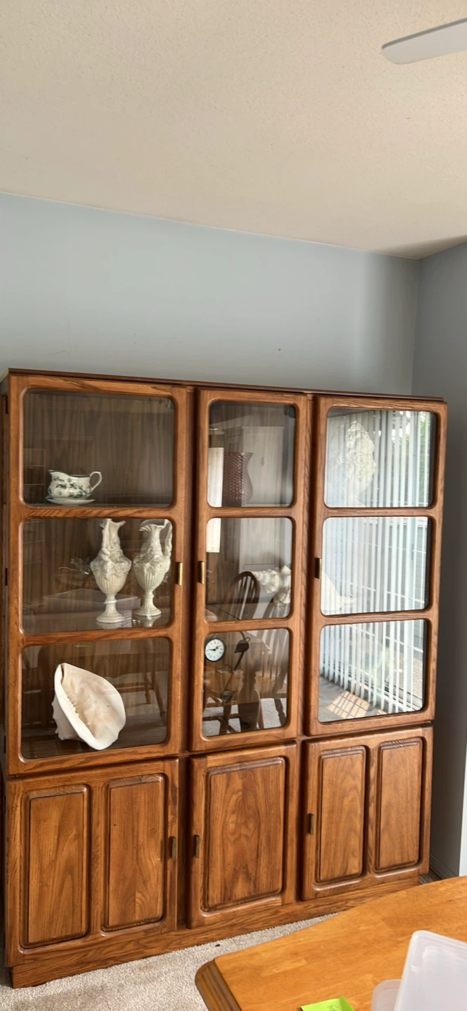 Wooden China Cabinet with Glass Doors - photo 5