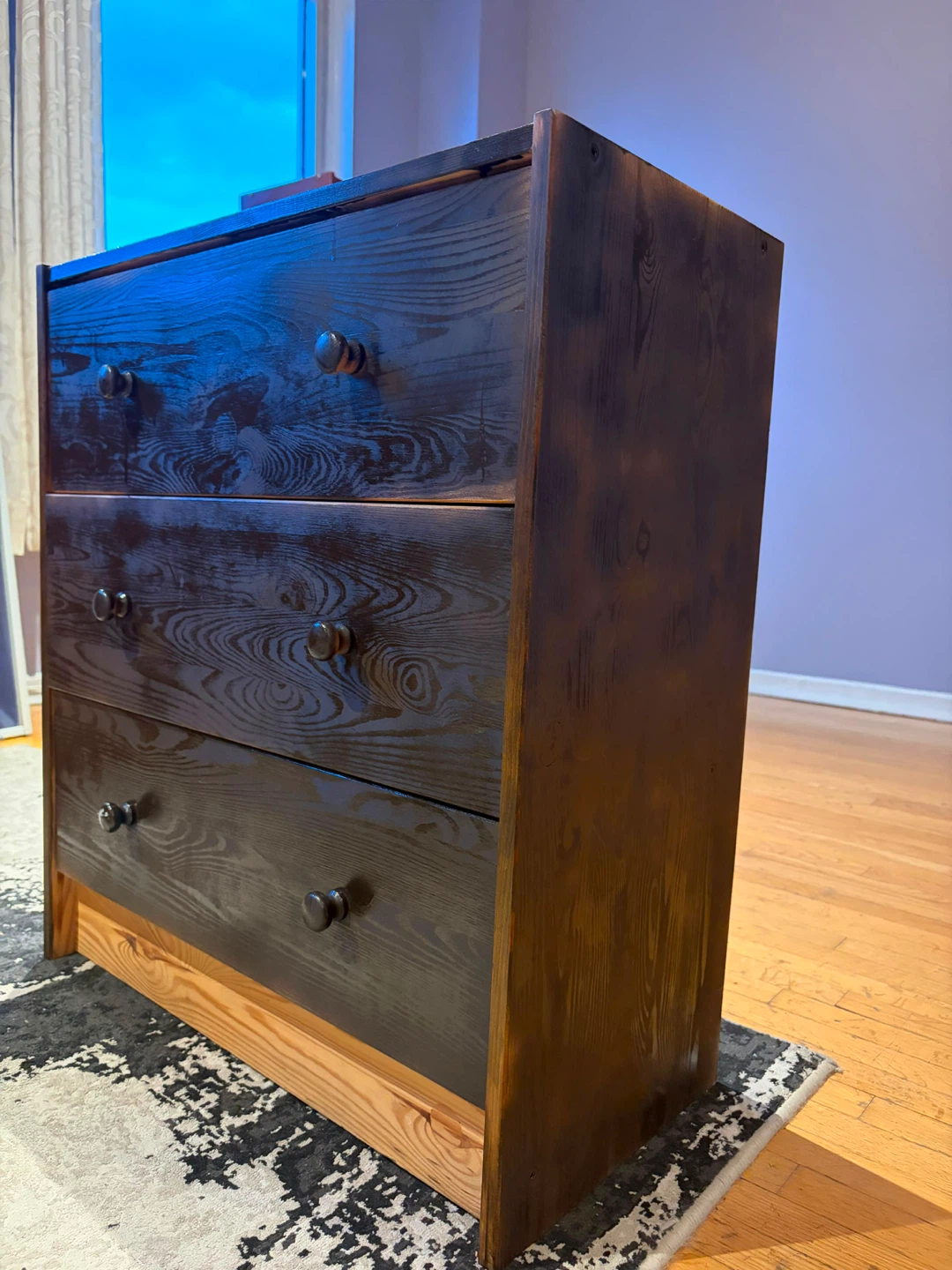 Solid Wood 3-Drawer Dresser | Bedroom | Storage Cabinet - photo 2