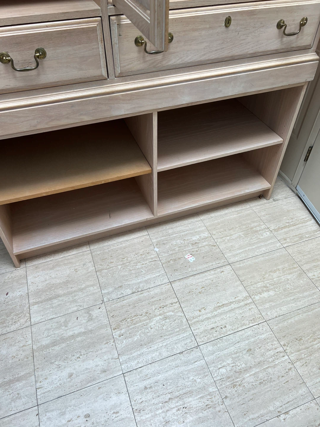 Wooden Hutch with Glass Door and Shelves - photo 5