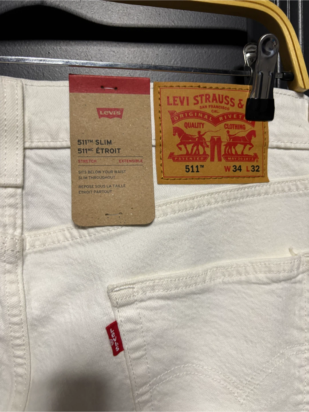 Levi's 511 Slim Fit Jeans White W34 L32 - photo 3