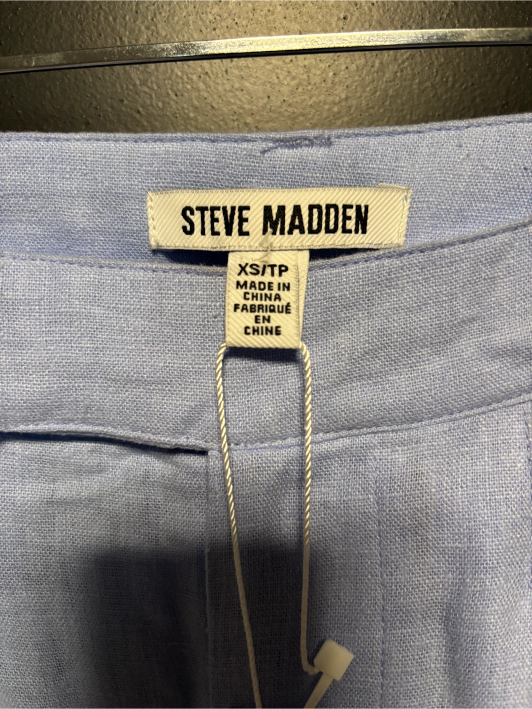 Steve Madden Light Blue Linen Blend Shorts - photo 3