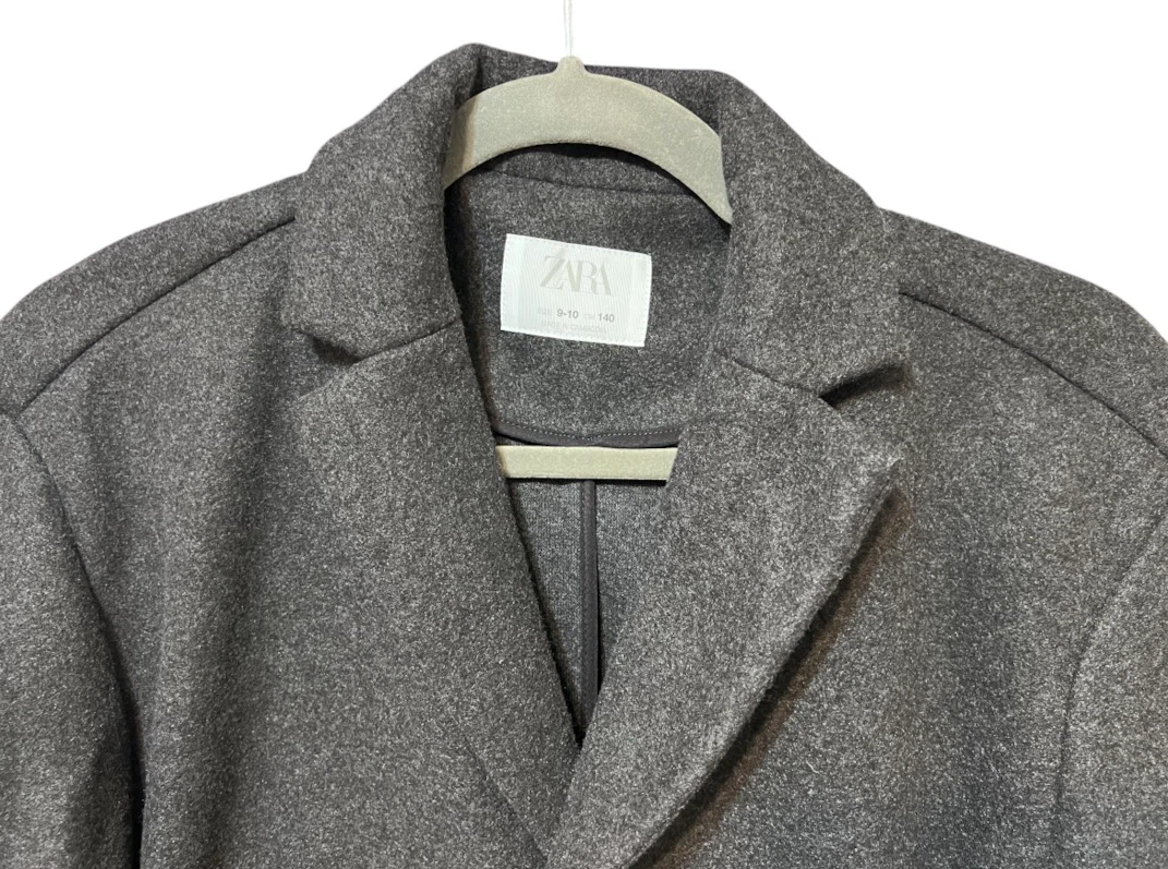 ZARA Kids Charcoal Grey Dress Coat – BNWT– Size 9–10 - photo 3
