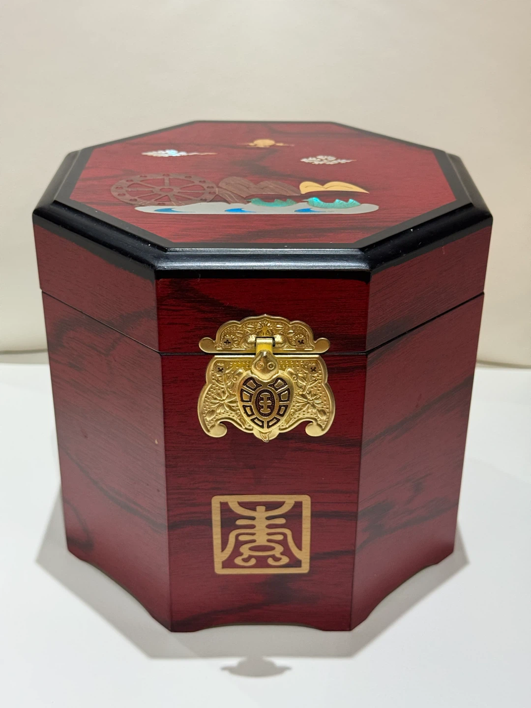Decorative Octagonal Wooden Jewelry / Keepsake Box - photo 2