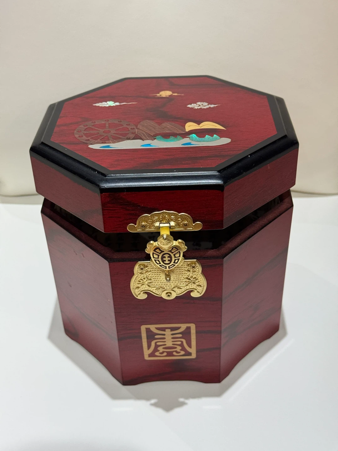Decorative Octagonal Wooden Jewelry / Keepsake Box - photo 3
