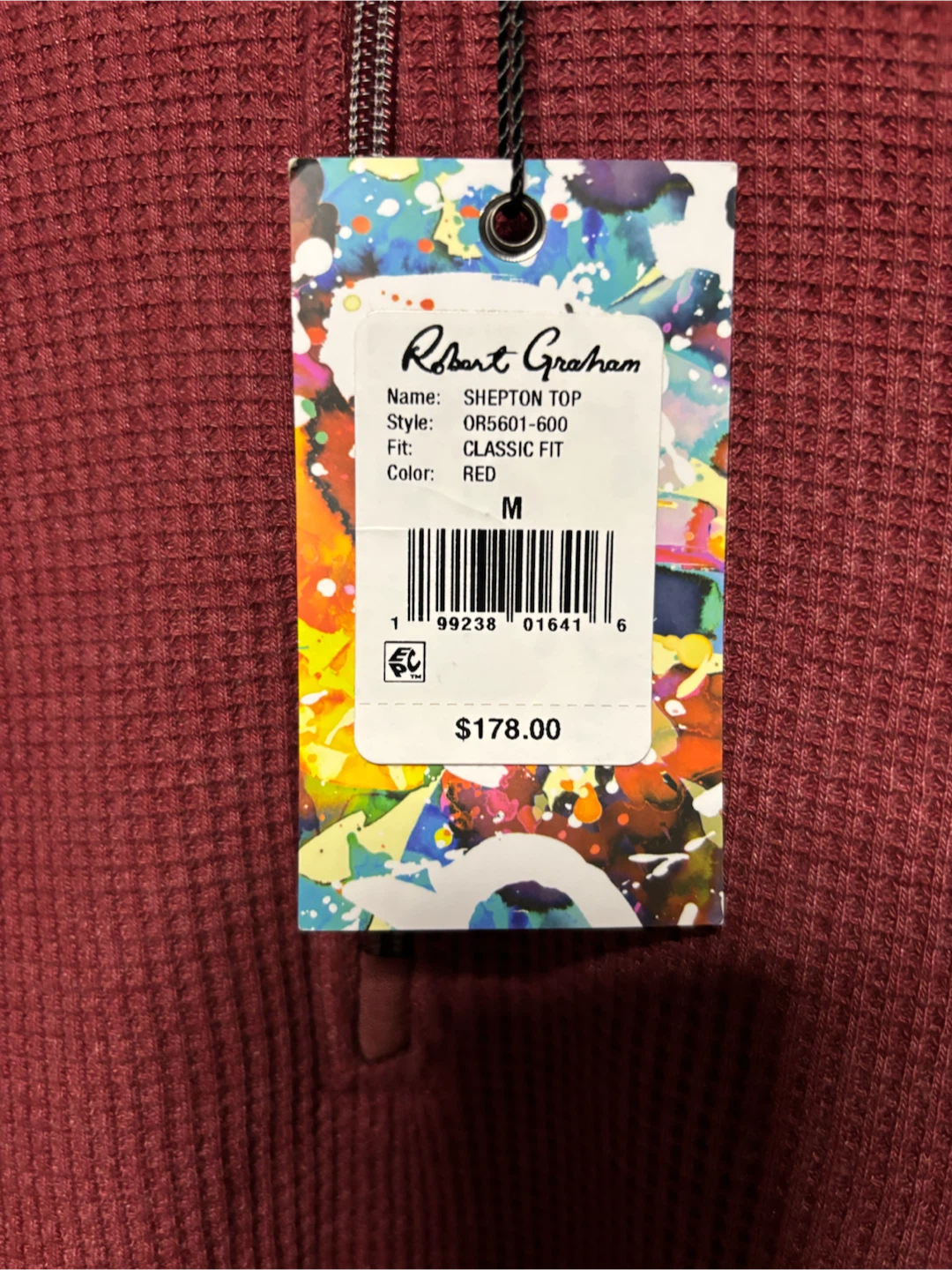 Robert Graham Shepton Top - Red - Size M - photo 2