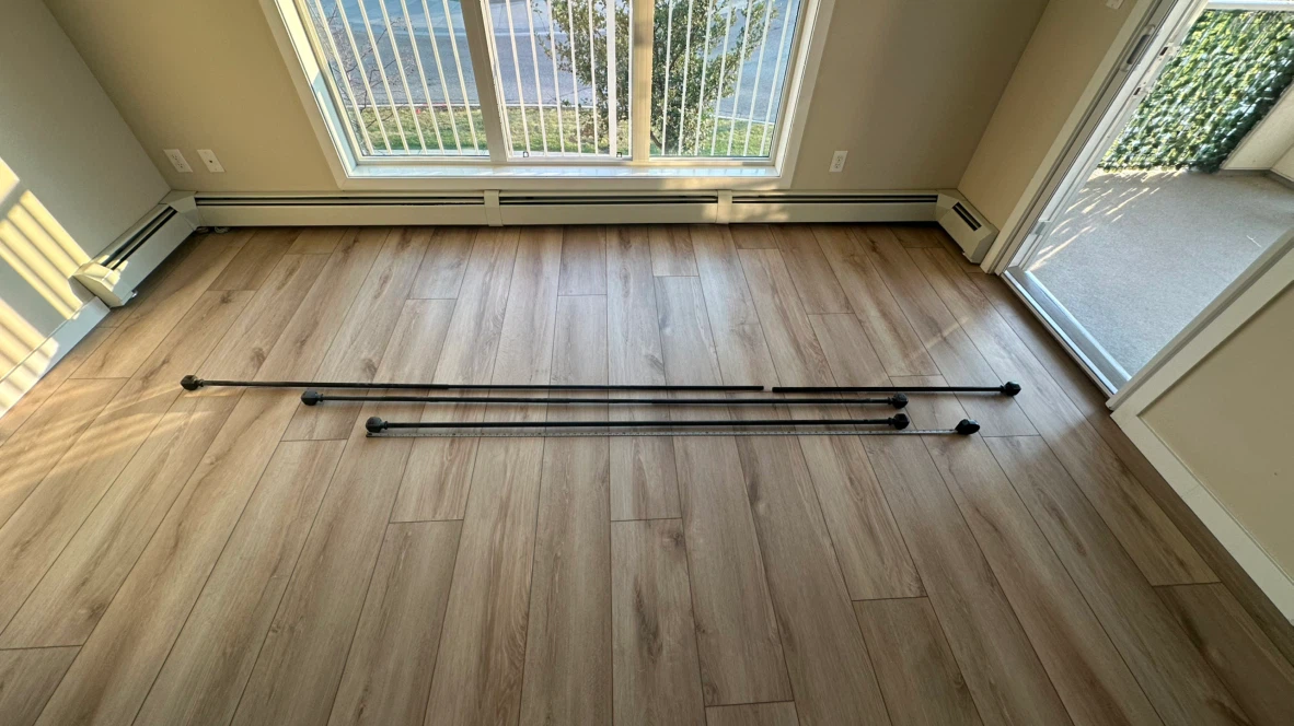 Extra-Long Adjustable Black Curtain Rod