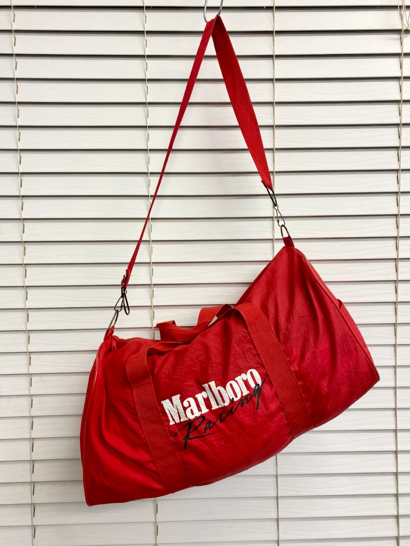 Vintage 90’s Marlboro Racing Red Nylon Duffel Bag