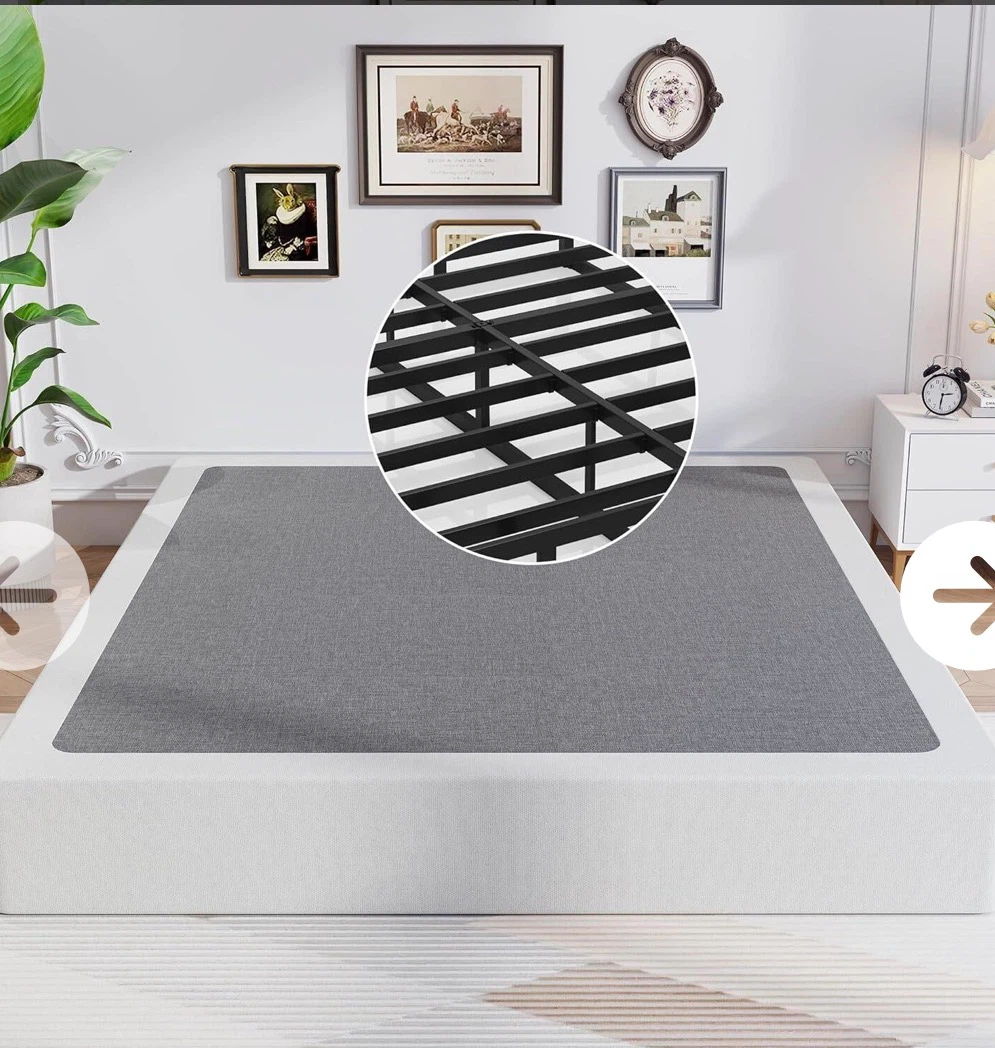 Steel Box Spring Bed Frame(Free delivery)