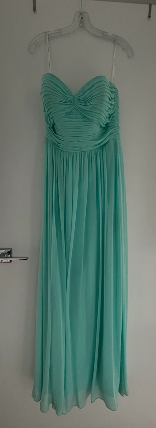 Strapless Ruched Chiffon Gown