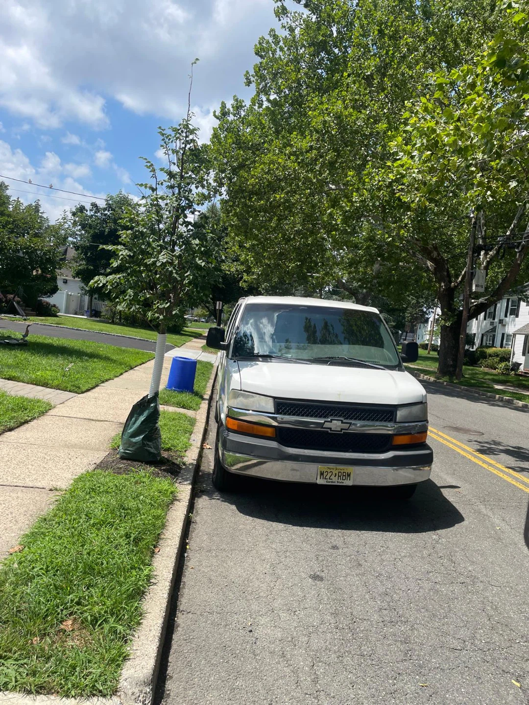 White Chevrolet Van