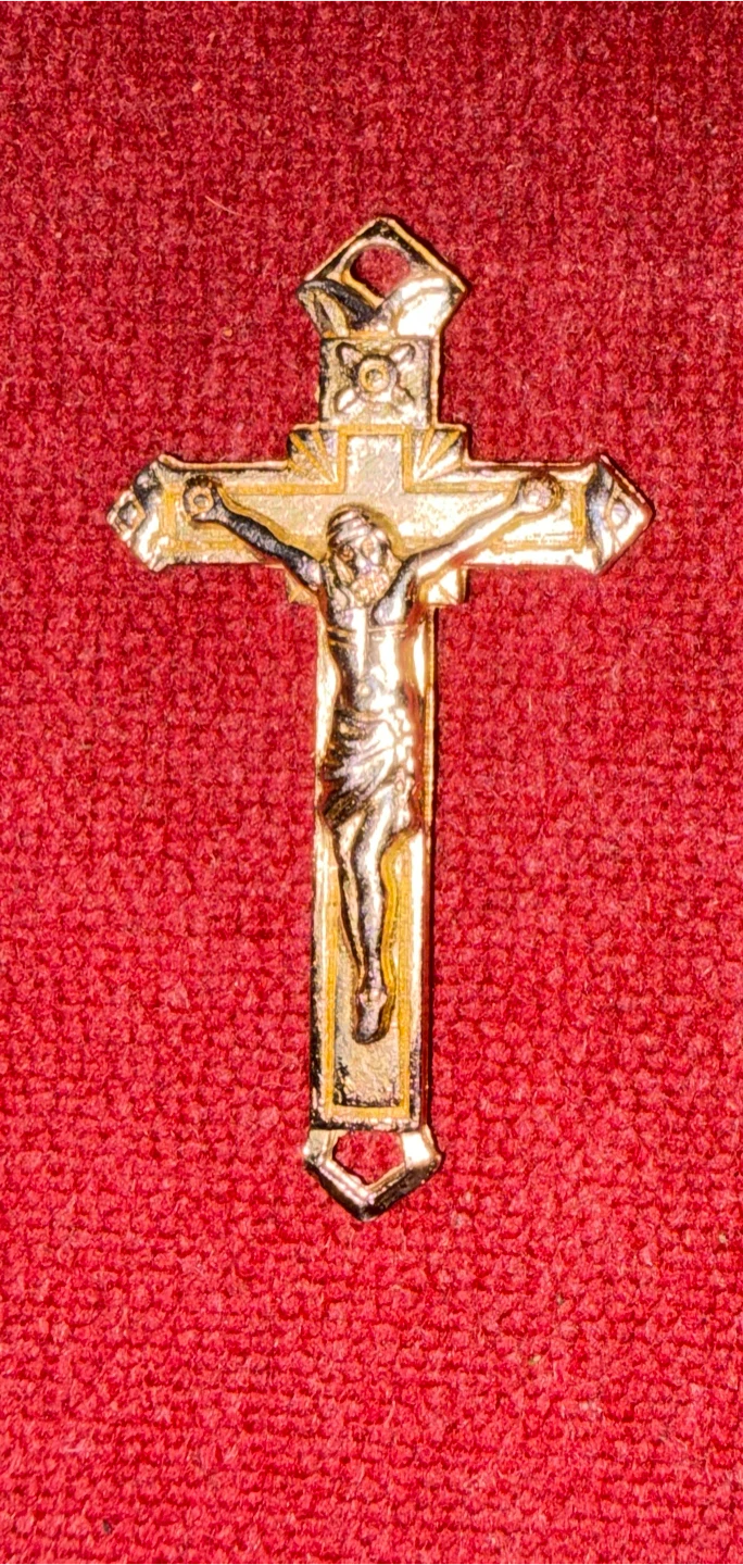 Gold Tone Crucifix Pendant