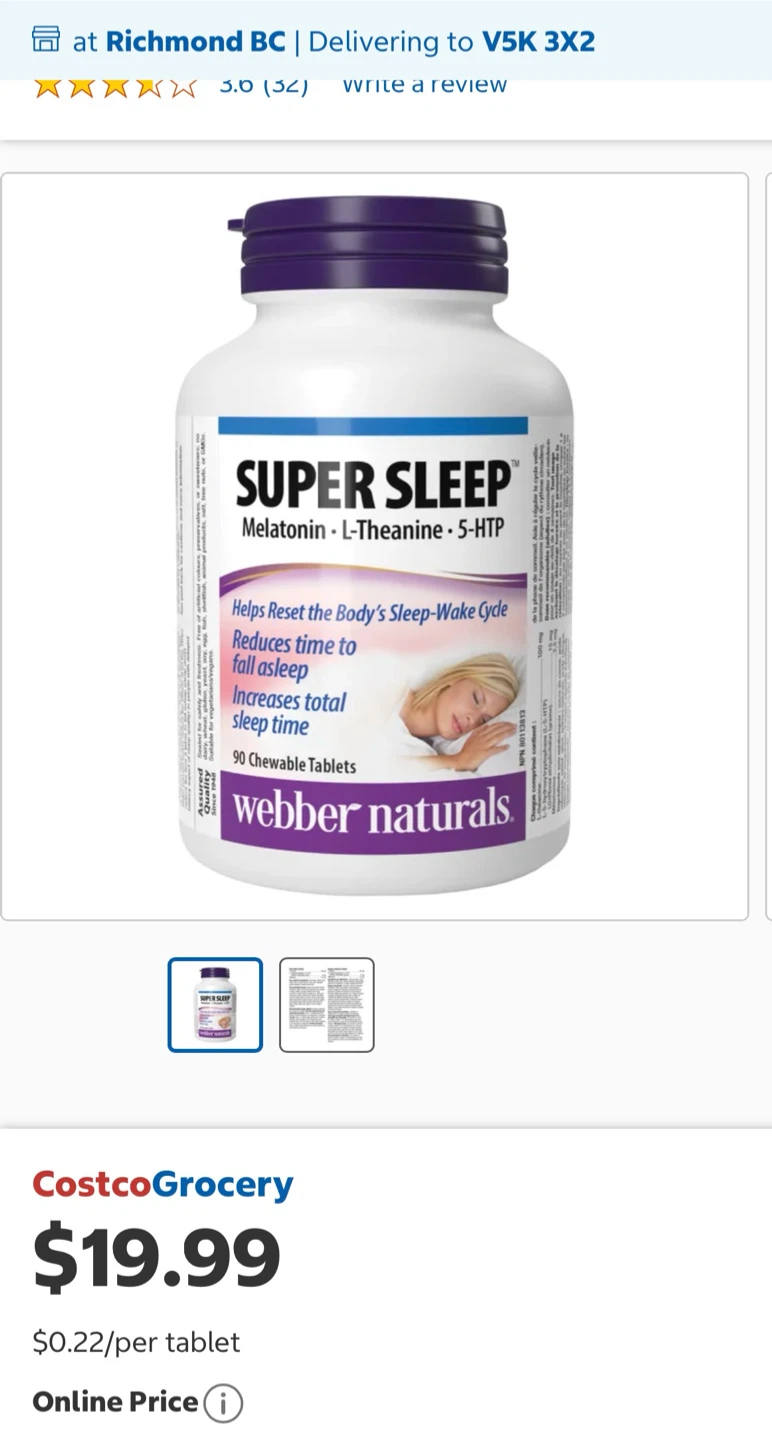 Webber Naturals Super Sleep Chewable Tablets - photo 3
