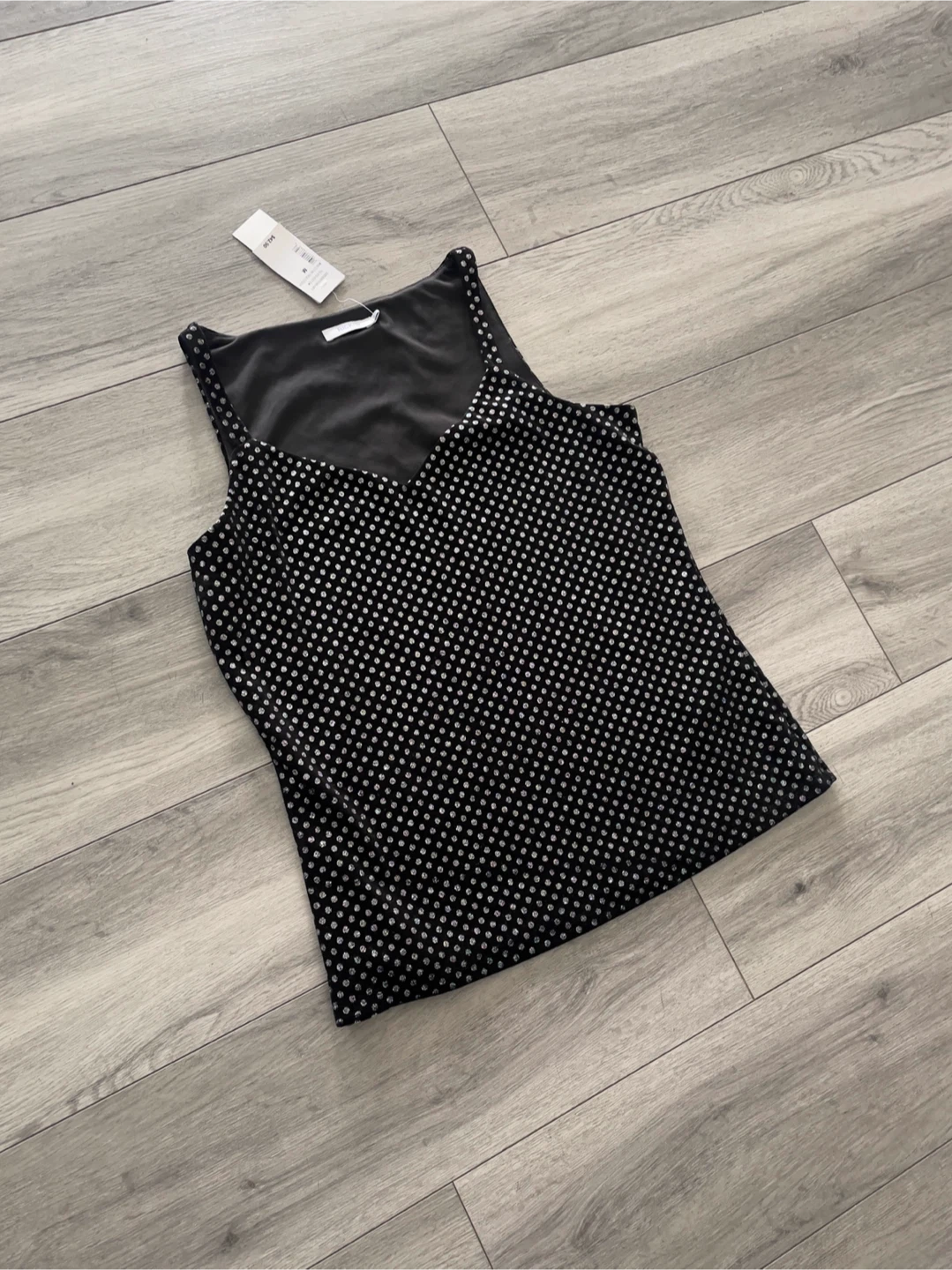 Rickis Black Sequin Tank Top