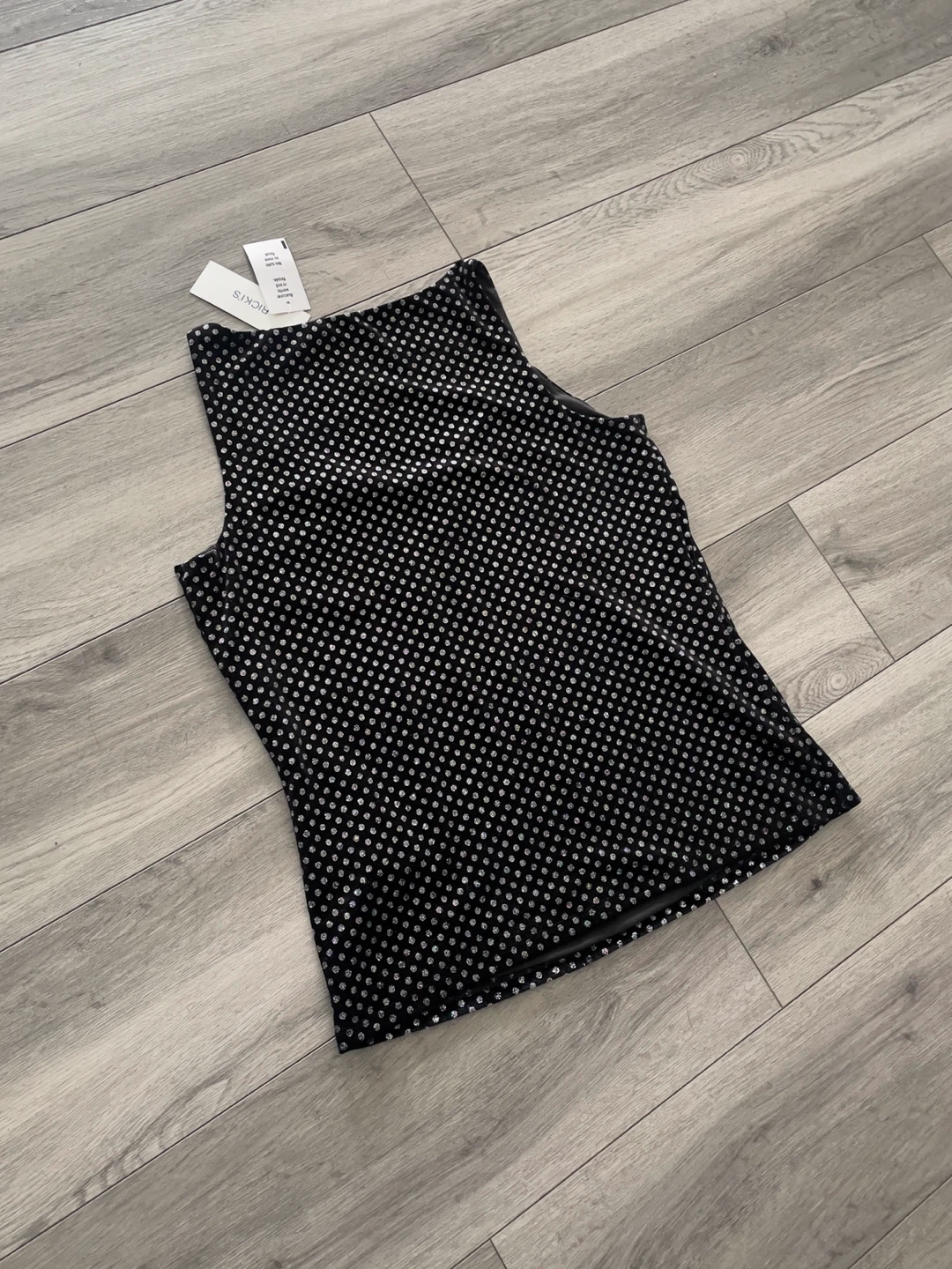 Rickis Black Sequin Tank Top - photo 3
